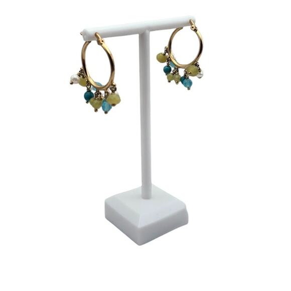 Cha Cha Hoop Earrings with Colorful Beads - Picture 3 of 7